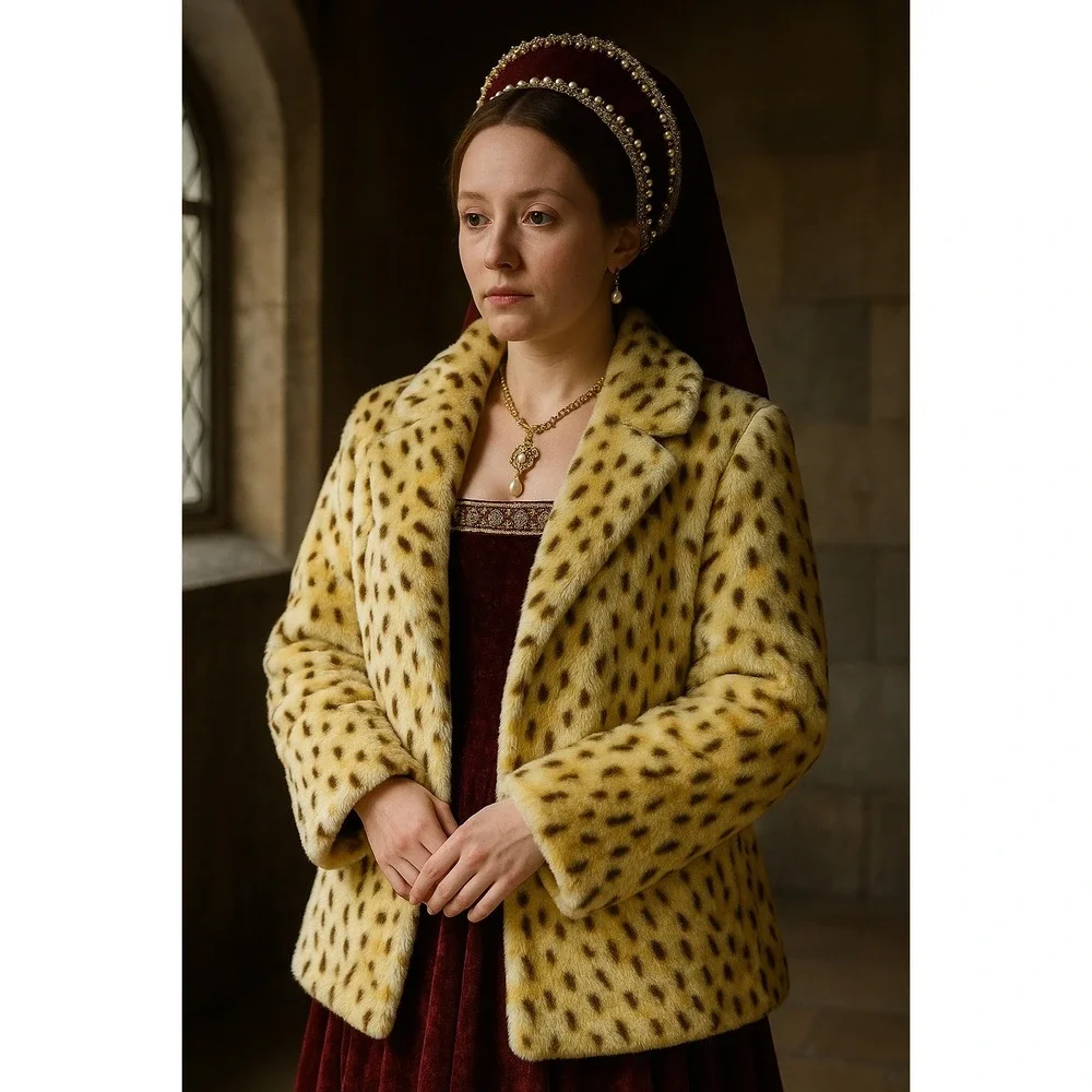 Vintage Y2K 80s Mobwife Queen Boho Festival Soft Faux Fur Snow Leopard L Coat - Picture 3 of 10